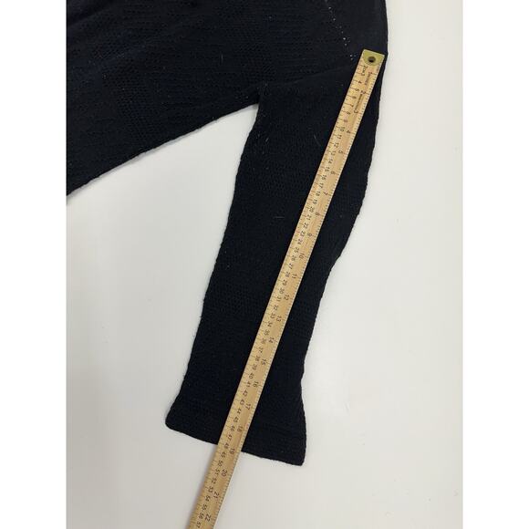 Leap Womens Cover Up Size 10 Black Open Knit Long Sleeve Side Slits Vintage - Picture 10 of 12